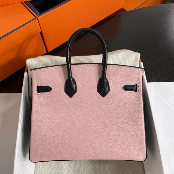 Hermès Special Order Black/Pink Birkin 30 cm Epsom Leather Gold Hardware