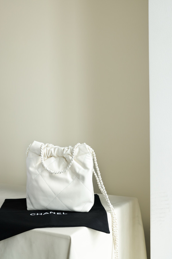 CHANEL 22 MINI HANDBAG SS2024 WHITE