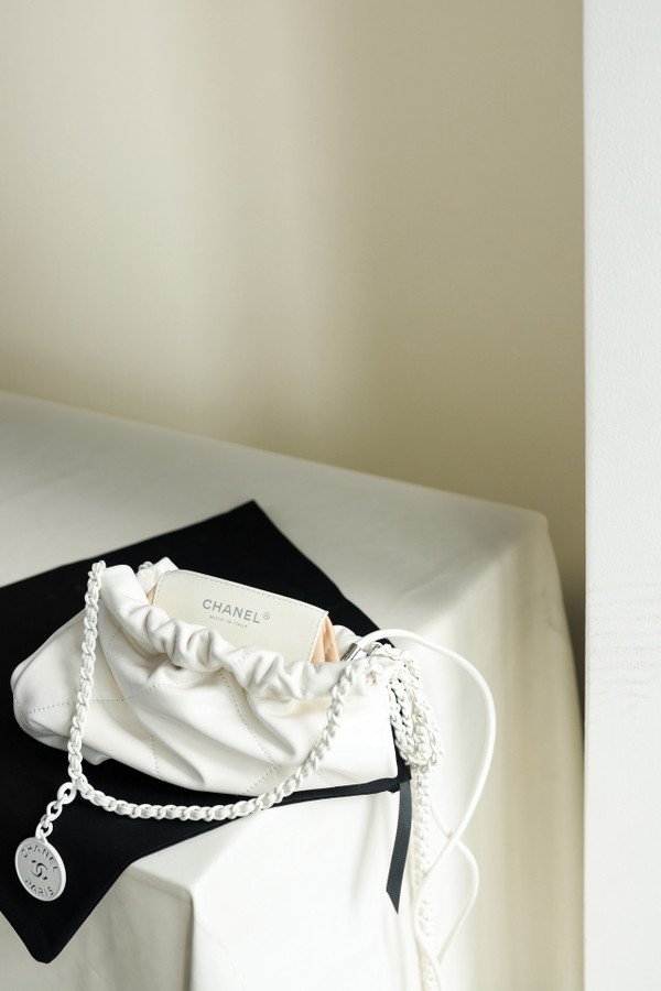 CHANEL 22 MINI HANDBAG SS2024 WHITE