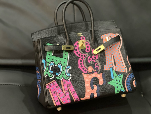 Hermes Graffiti Birkin 25 cm Black Togo Gold Hardware SS2024