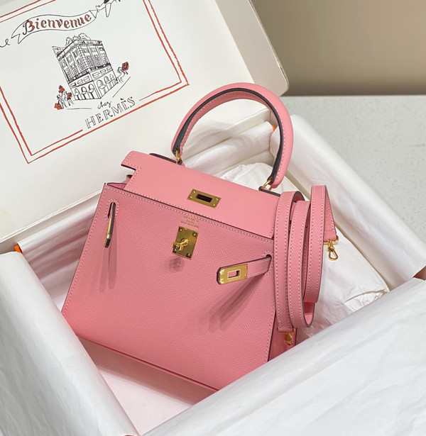 Hermès Vintage Kelly Sellier 20 bag Sakura Pink