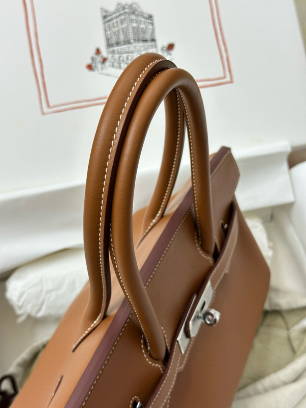 Hermes new Mini Shoulder Birkin 29 Gold Swift with Palladium Hardware