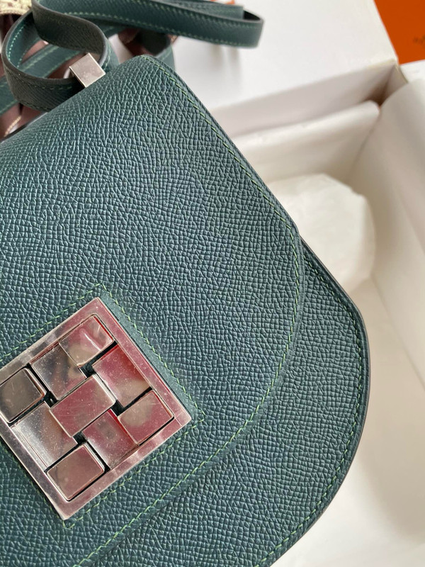 Hermes 6O Vert Cypres Mosaique au 24 - 17 bag Palladium Hardware