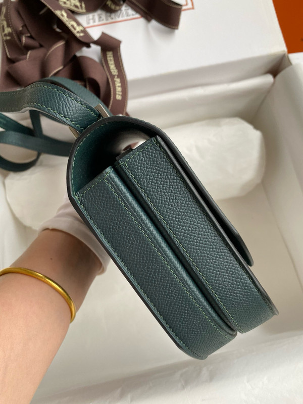 Hermes 6O Vert Cypres Mosaique au 24 - 17 bag Palladium Hardware