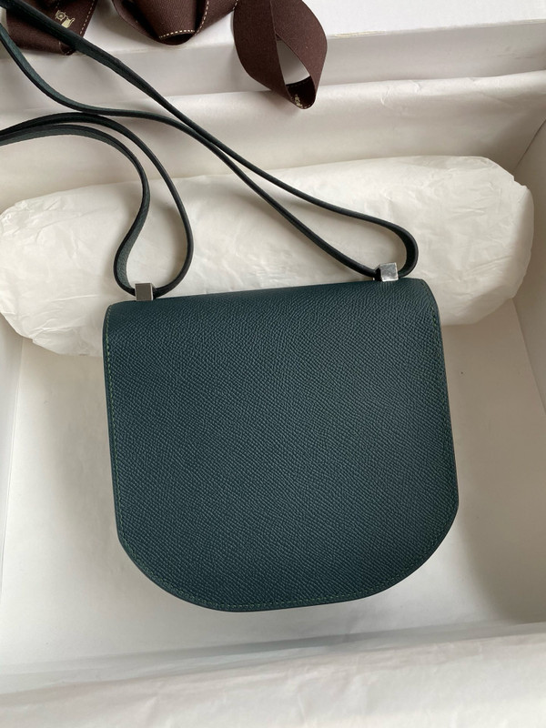 Hermes 6O Vert Cypres Mosaique au 24 - 17 bag Palladium Hardware