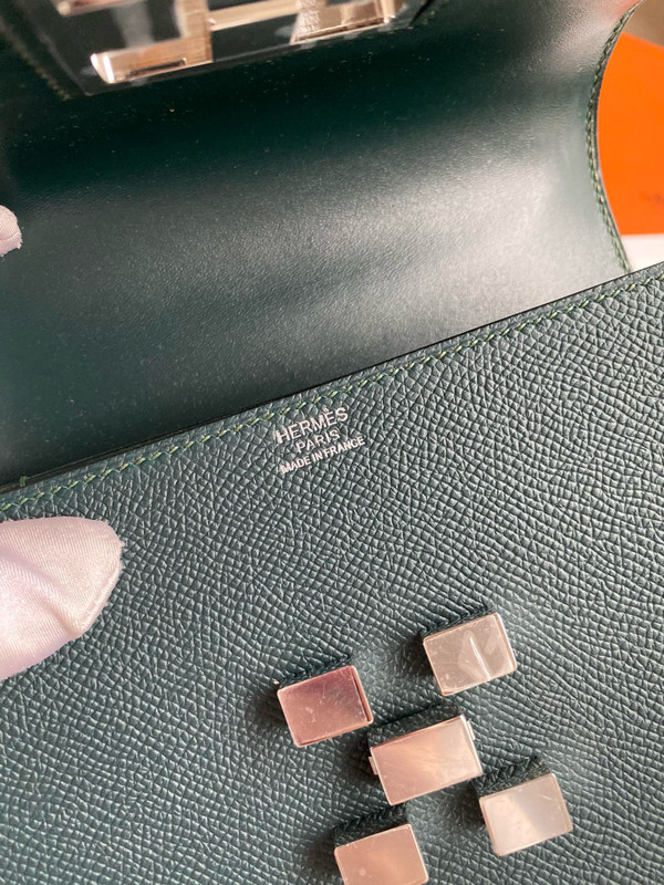 Hermes 6O Vert Cypres Mosaique au 24 - 17 bag Palladium Hardware