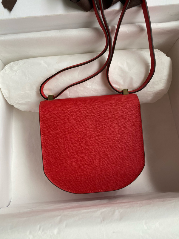 Hermes Red Mosaique au 24 - 17 bag Gold Hardware