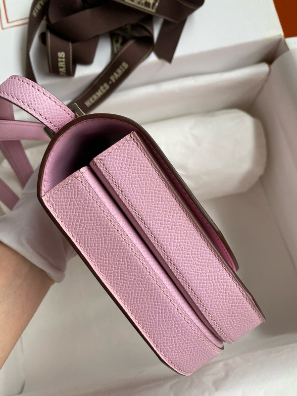 Hermes Mauve Sylvester Mosaique au 24 - 17 bag Palladium Hardware