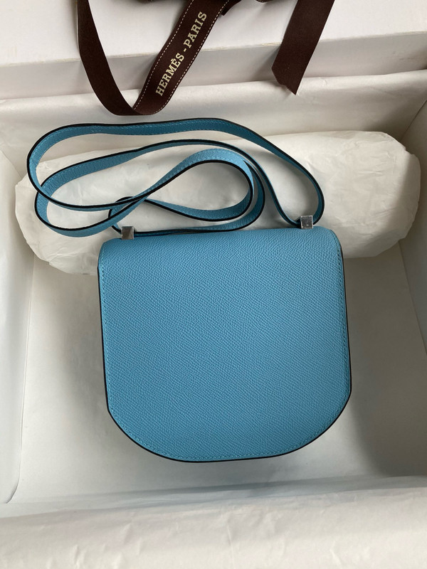 Hermes  Bleu Du Nord Mosaique au 24 - 17 bag Palladium Hardware