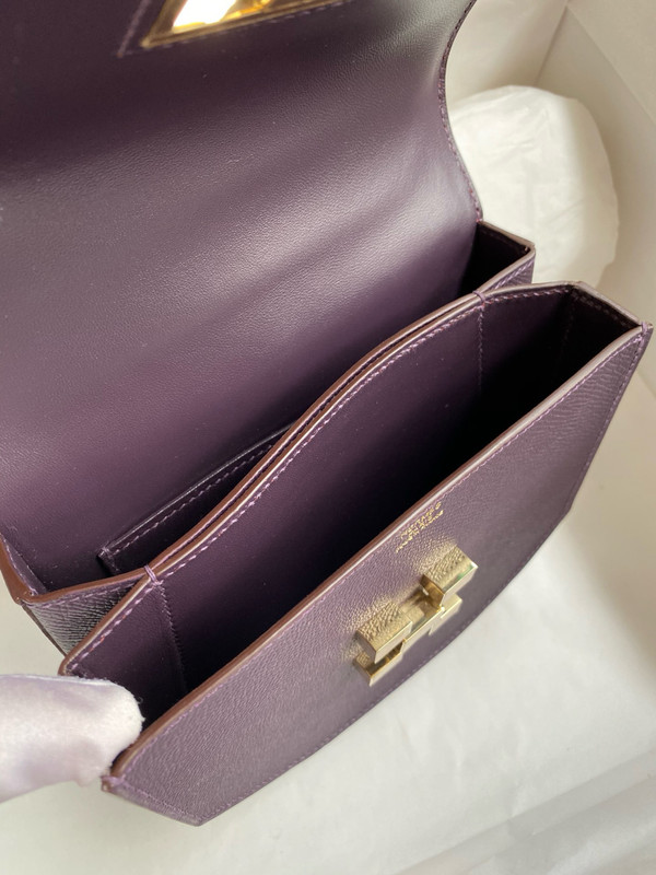 Hermes Raisin Mosaique au 24 - 17 bag Gold Hardware