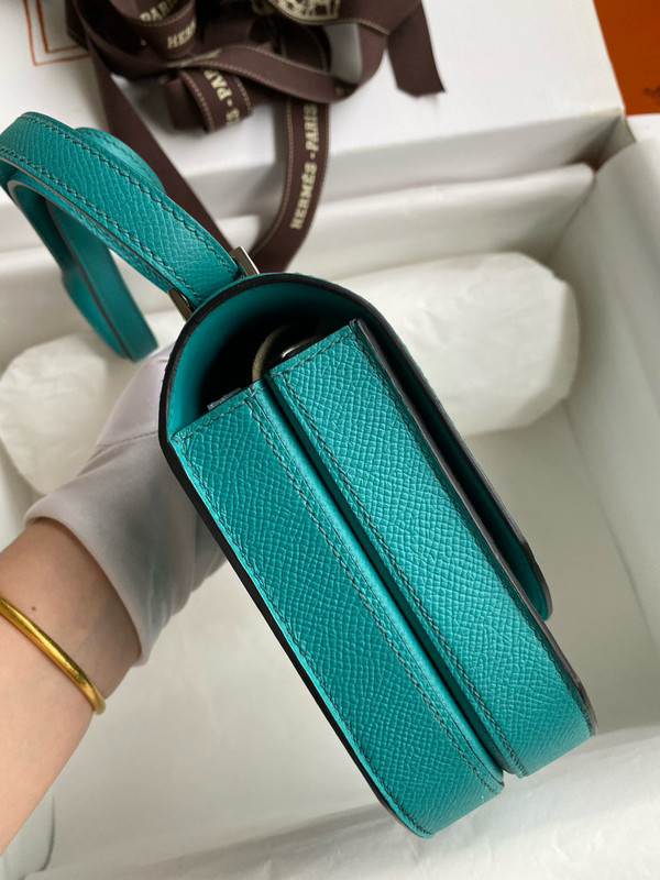Hermes Vert Vérone Mosaique au 24 - 17 bag Palladium Hardware