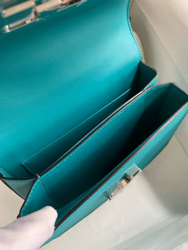 Hermes Vert Vérone Mosaique au 24 - 17 bag Palladium Hardware