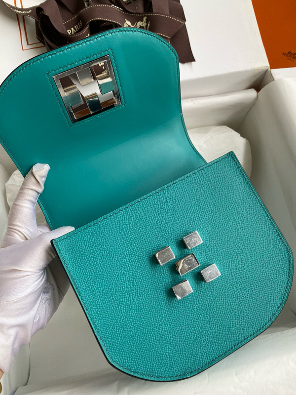 Hermes Vert Vérone Mosaique au 24 - 17 bag Palladium Hardware
