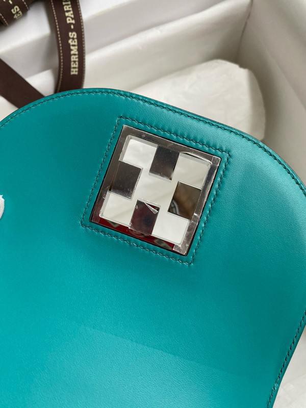 Hermes Vert Vérone Mosaique au 24 - 17 bag Palladium Hardware