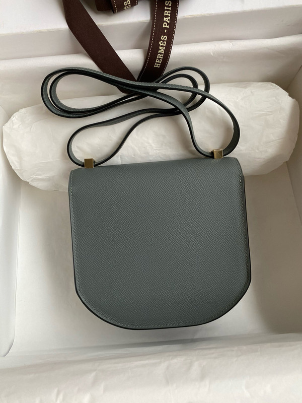 Hermes Vert Amande Mosaique au 24 - 17 bag Gold Hardware