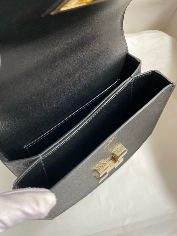 Hermes Black Mosaique au 24 - 17 bag Gold Hardware