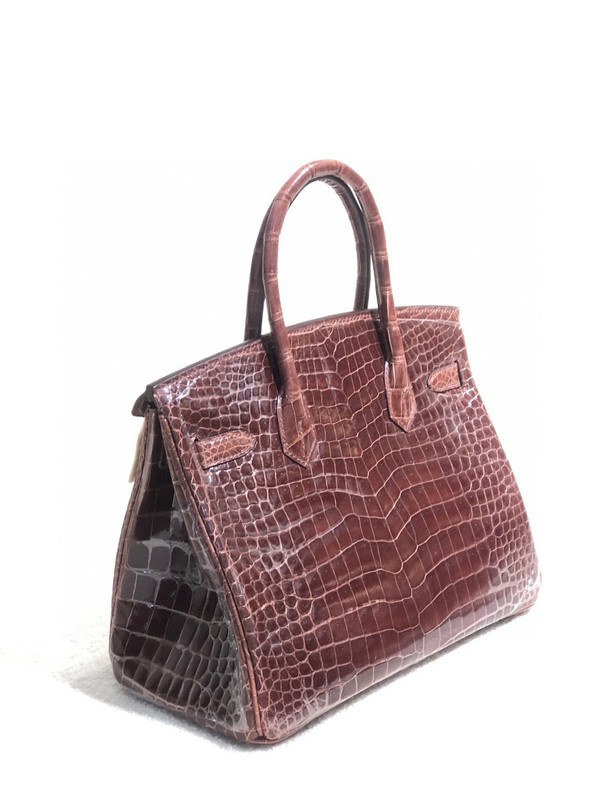 Hermes Miel  Birkin 30 in Porosus  Crocodile with Gold hardware