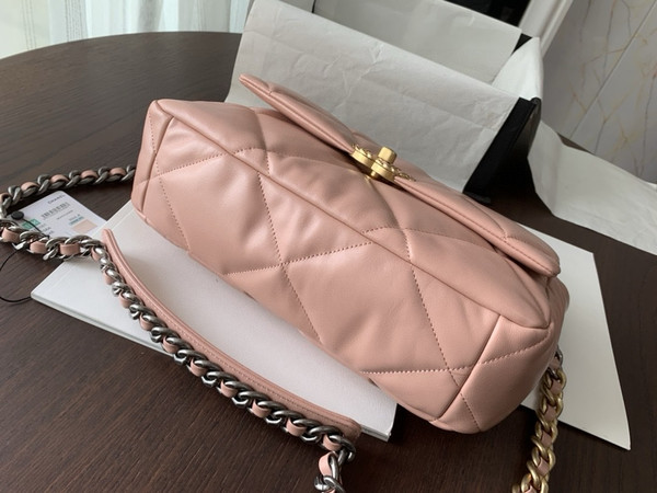CHANEL 19 Pink Large Flap Bag