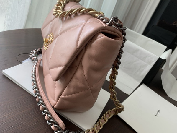 CHANEL 19 Pink Large Flap Bag