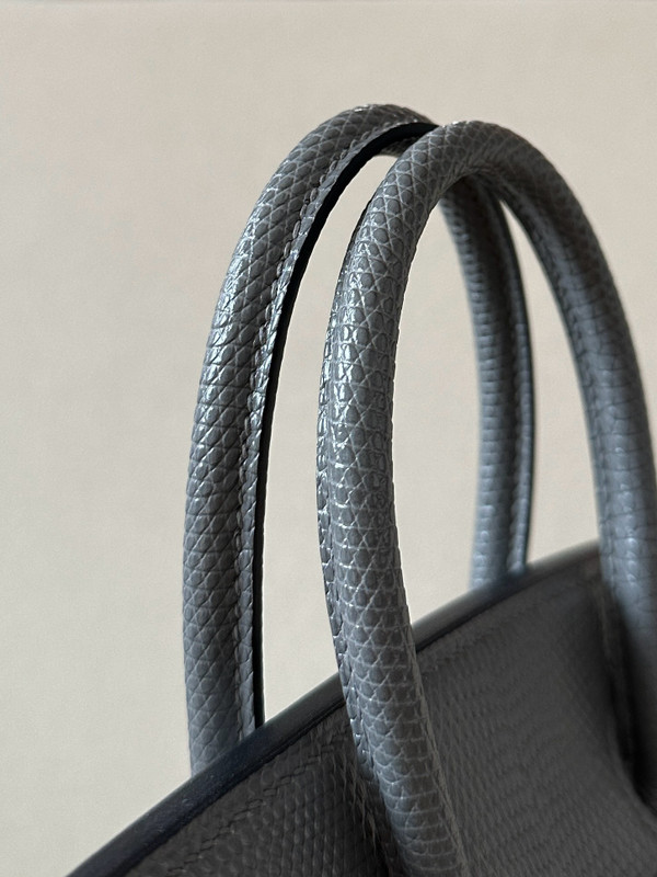 Hermes Grey Lizard Birkin Bag 25cm Palladium Hardware