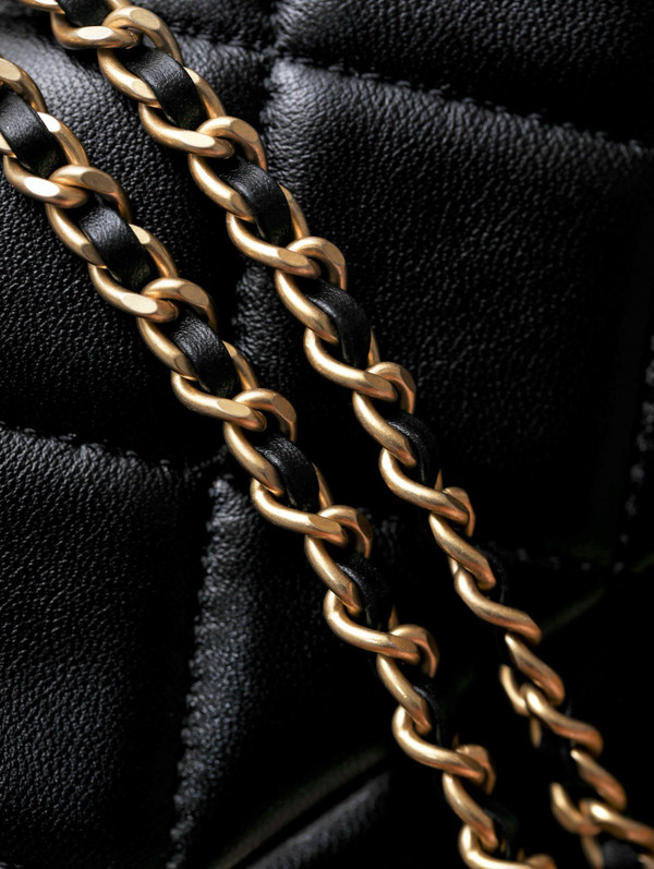 Chanel BLACK SMALL FLAP BAG with Imitation Pearls
