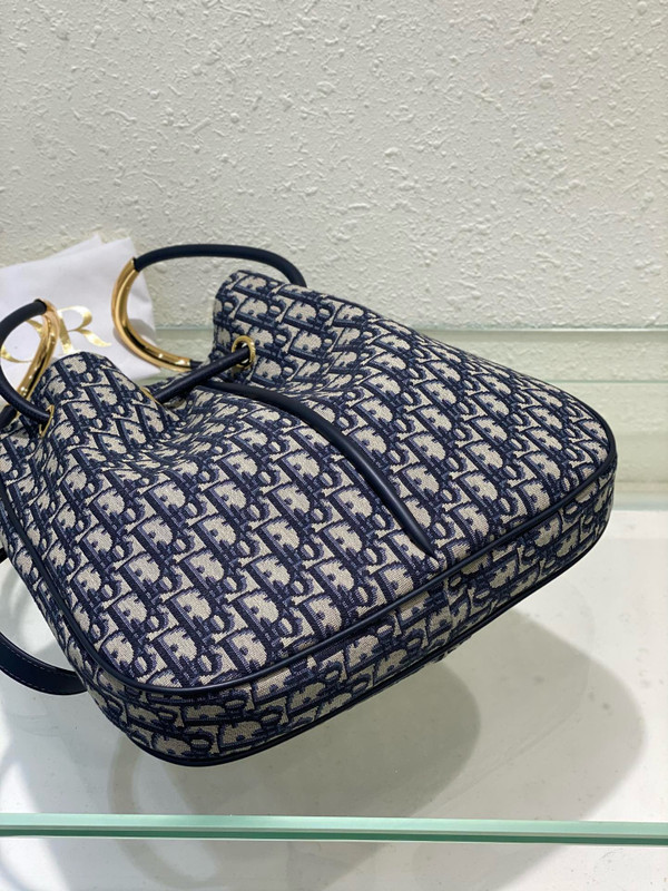 Christian Dior Medium Dior Nolita Bag  Blue Dior Oblique Jacquard