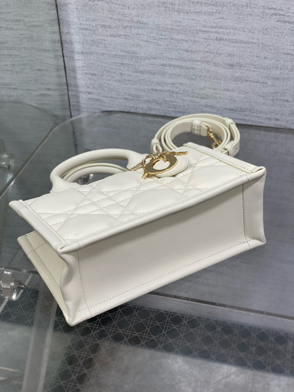 Christian Dior Mini Dior Book Tote  Latte Macrocannage Calfskin