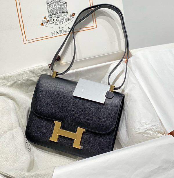 Hermès Constance 1-24 Black Epsom Gold Hardware