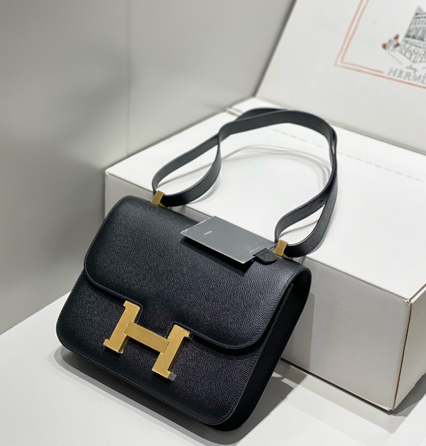 Hermès Constance 1-24 Black Epsom Gold Hardware