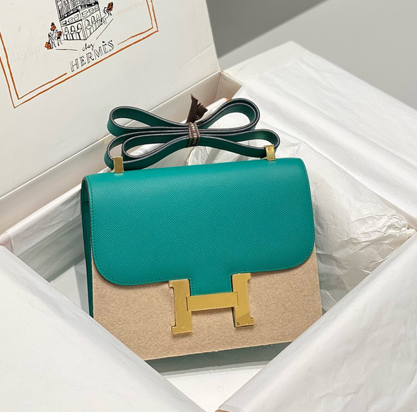Hermès Constance 1-24 Vert Verone Epsom Gold Hardware
