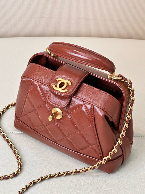 Chanel MINI BAG WITH TOP HANDLE HONEY