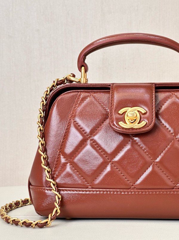 Chanel MINI BAG WITH TOP HANDLE HONEY