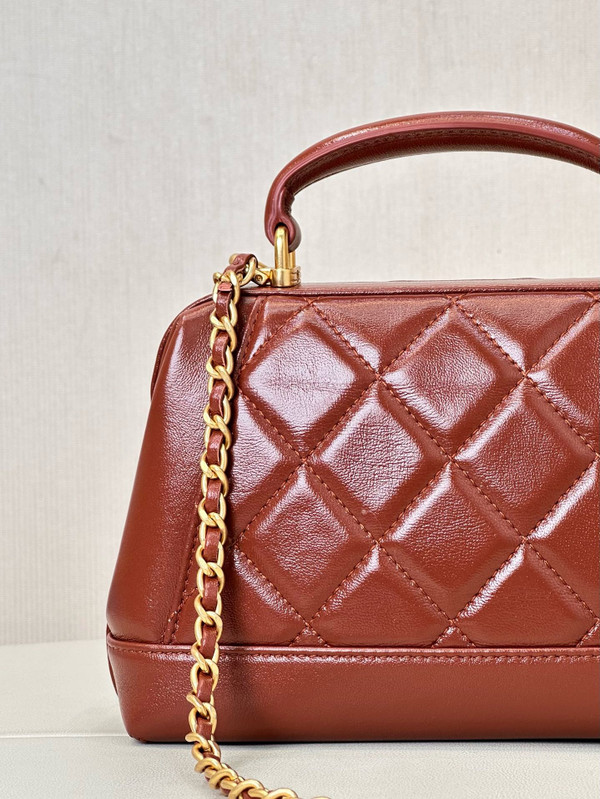 Chanel MINI BAG WITH TOP HANDLE HONEY