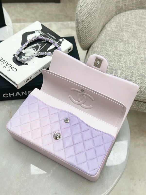 CHANEL CLASSIC 11.12 HANDBAG Cloudy Tie and Dye Calfskin With Silver Hardware