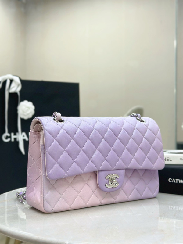 CHANEL CLASSIC 11.12 HANDBAG Cloudy Tie and Dye Calfskin With Silver Hardware