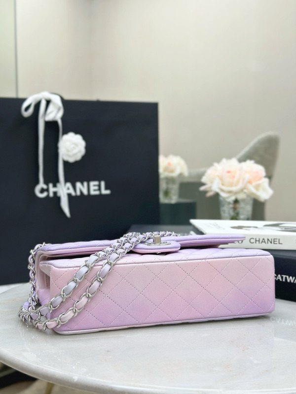 CHANEL CLASSIC 11.12 HANDBAG Cloudy Tie and Dye Calfskin With Silver Hardware