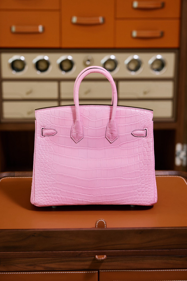 Hermes Birkin 25cm Sakura Pink Matte Alligator  with Gold hardware