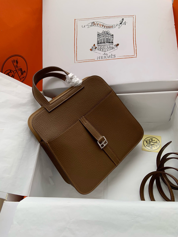 Hermes Halzan 25 Gold Clemence Palladium Hardware