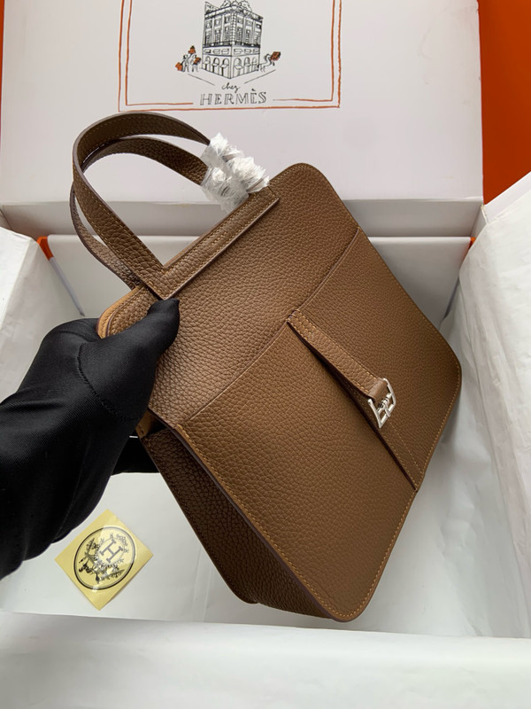 Hermes Halzan 25 Gold Clemence Palladium Hardware