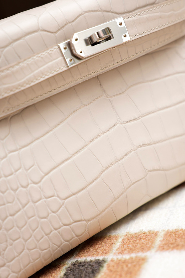Hermes Craie Mini Kelly II 20 Alligator Palladium Hardware