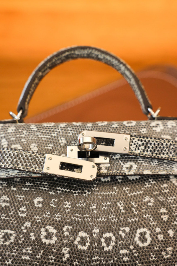 Hermes Mini Kelly II 20 Ombré Lizard Natural