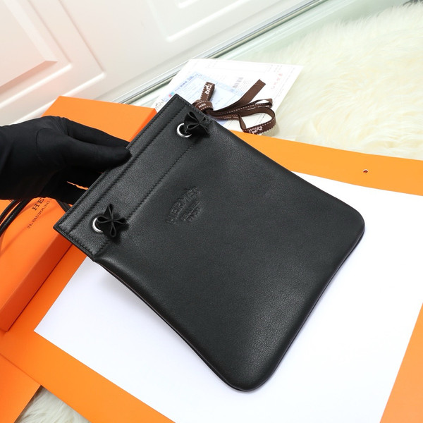 Hermès Black Calfskin Mini Aline