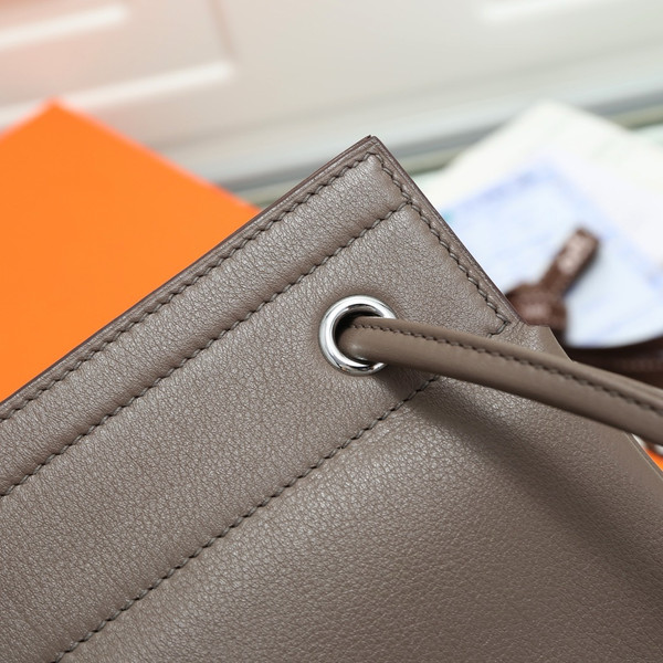 Hermès Etoupe Calfskin Mini Aline