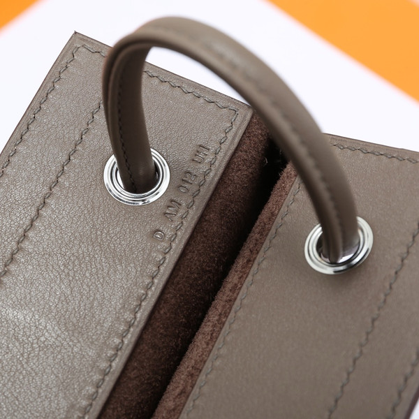 Hermès Etoupe Calfskin Mini Aline