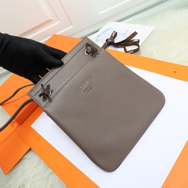Hermès Etoupe Calfskin Mini Aline