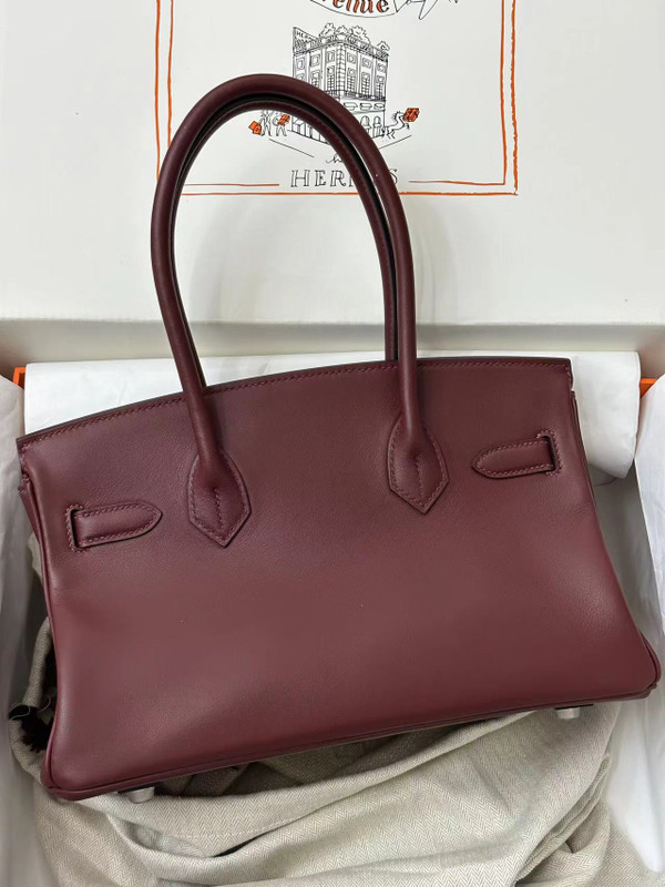 Hermes new Mini Shoulder Birkin 29 Rough H Swift with Palladium Hardware