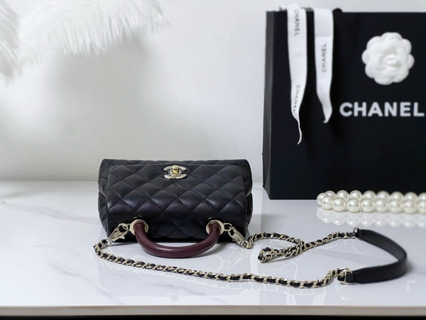 Chanel MINI FLAP BAG WITH TOP LIZARD HANDLE 2024