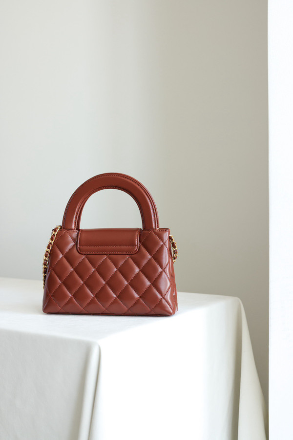 Chanel Kelly Mini Shopping Bag Caramel