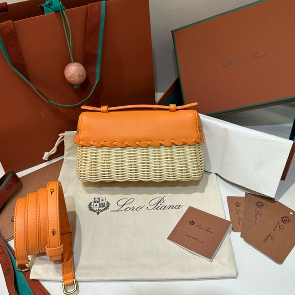Loro Piana Extra Pocket L19 East-West wicker Orange