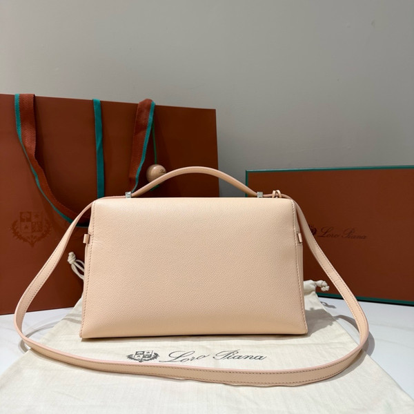 Loro Piana Extra Bag L27  Smooth Calfskin Light Mastic